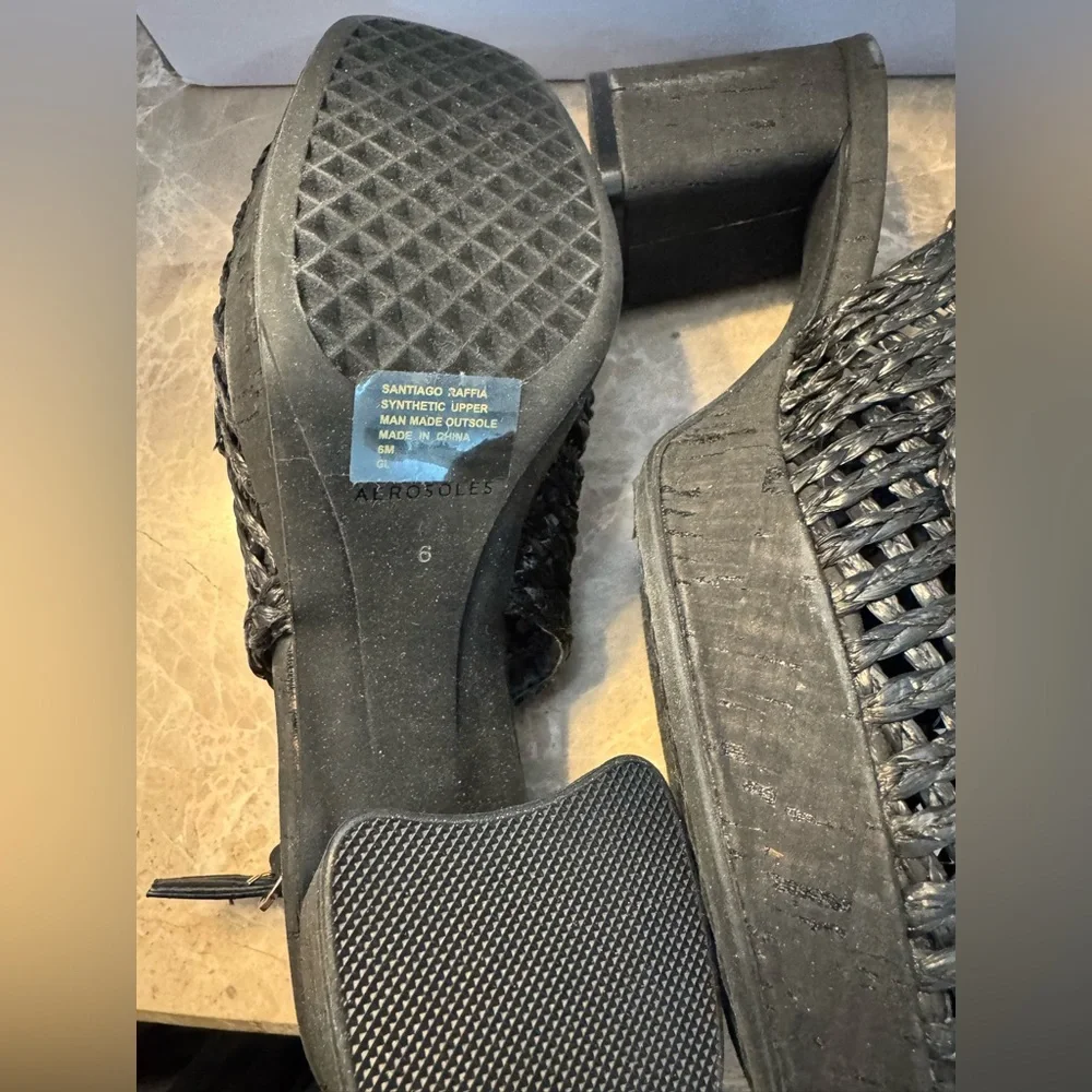 Aerosoles Santiago Raffia Black
Tweed Slingback Size 6 - Picture 5 of 5